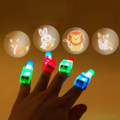 10 PCS LED Light & Lighting Cartoon Finger Projection Lamp 