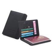 Business Leather Passport Covers Holder Wallet Case ( black color )