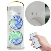 Rechargeable Remote Control Double Head Spray Cooling Fan