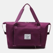 3 In 1 Large Capacity Foldable Travel Bag ( maroon color) )
