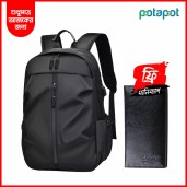 (Moneybag Free ) Waterproof Multi- Laptop Backpack (  black color )