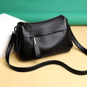 Crossbody bag atipasial leather ( black colour )