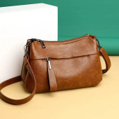 Crossbody bag atipasial leather ( brown color )