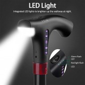Smart FM Radio Old Man Woman Walking Stick Lighting Alarm